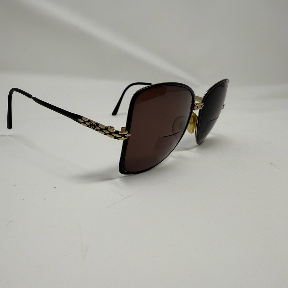 Vintage Gucci Black and Gold Sunglasses.
